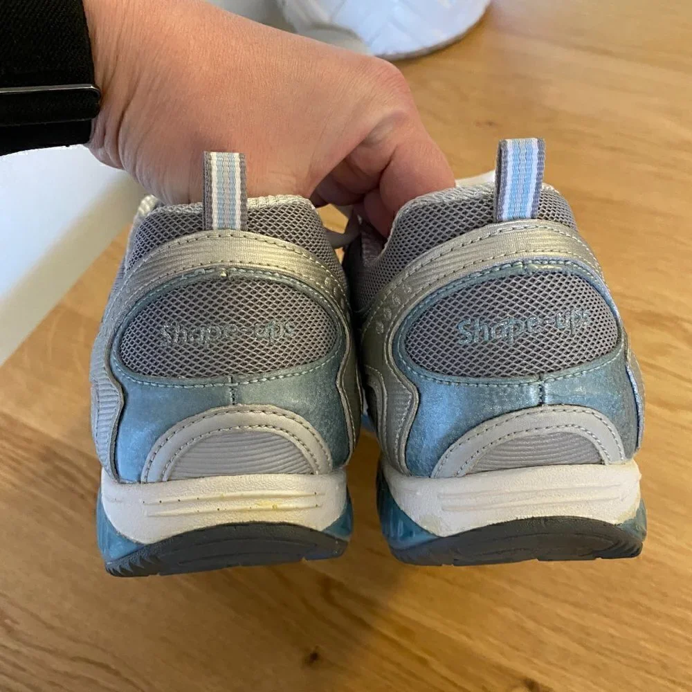 Sketchers Shape-Ups Y2K Blue/Silver Size 10